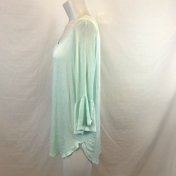 5/$50 Mint Babydoll 3/4 Bell Sleeve Top - Picture 4 of 9